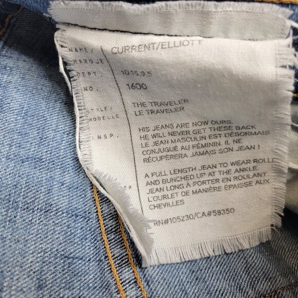 Current Elliott Women's Size 25 Jeans The Traveler Button Fly Distressed - Picture 6 of 6